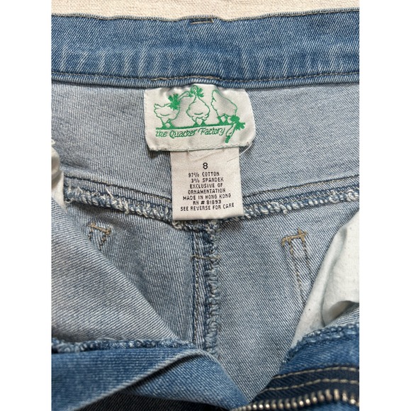 Quacker Factory Women Candy Corn Embroidered High Rise Straight Leg Jeans Size 8 - Picture 6 of 8